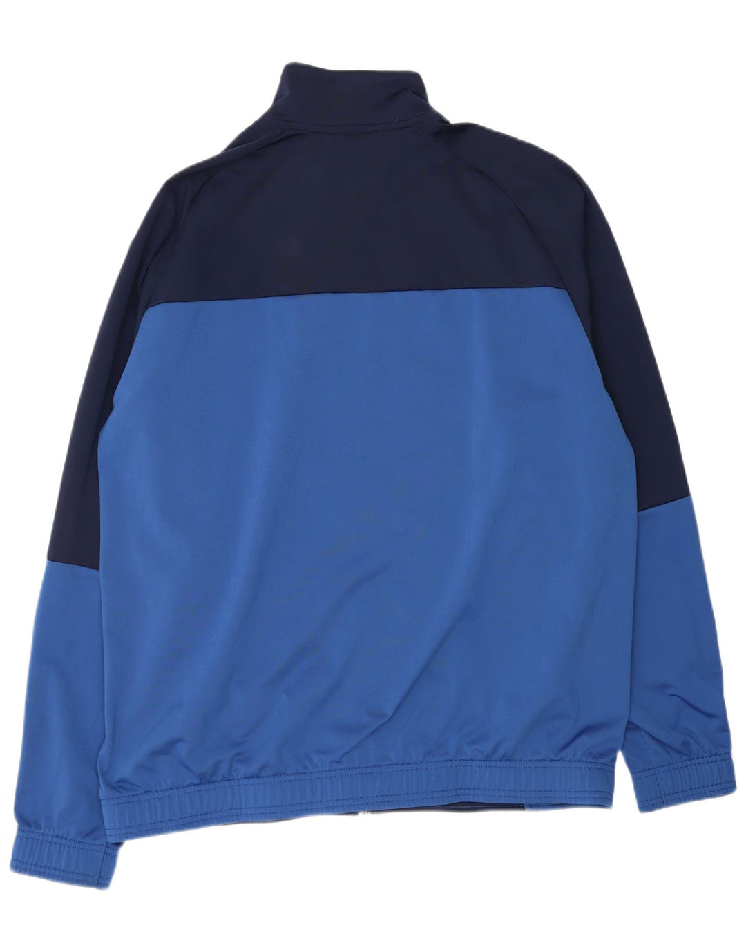 PUMA Herren-Trainingsanzug-Top-Jacke XL, blaues Farbblock-Polyester