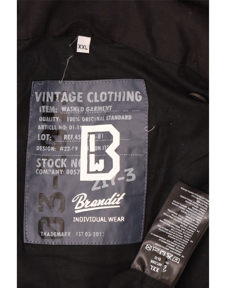 Brandit Herren-Militär-Utility-Jacke, UK 44, 2XL, schwarze Baumwolle