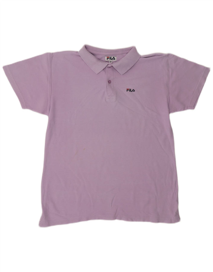 FILA Herren Poloshirt IT 50 Medium Lila Baumwolle