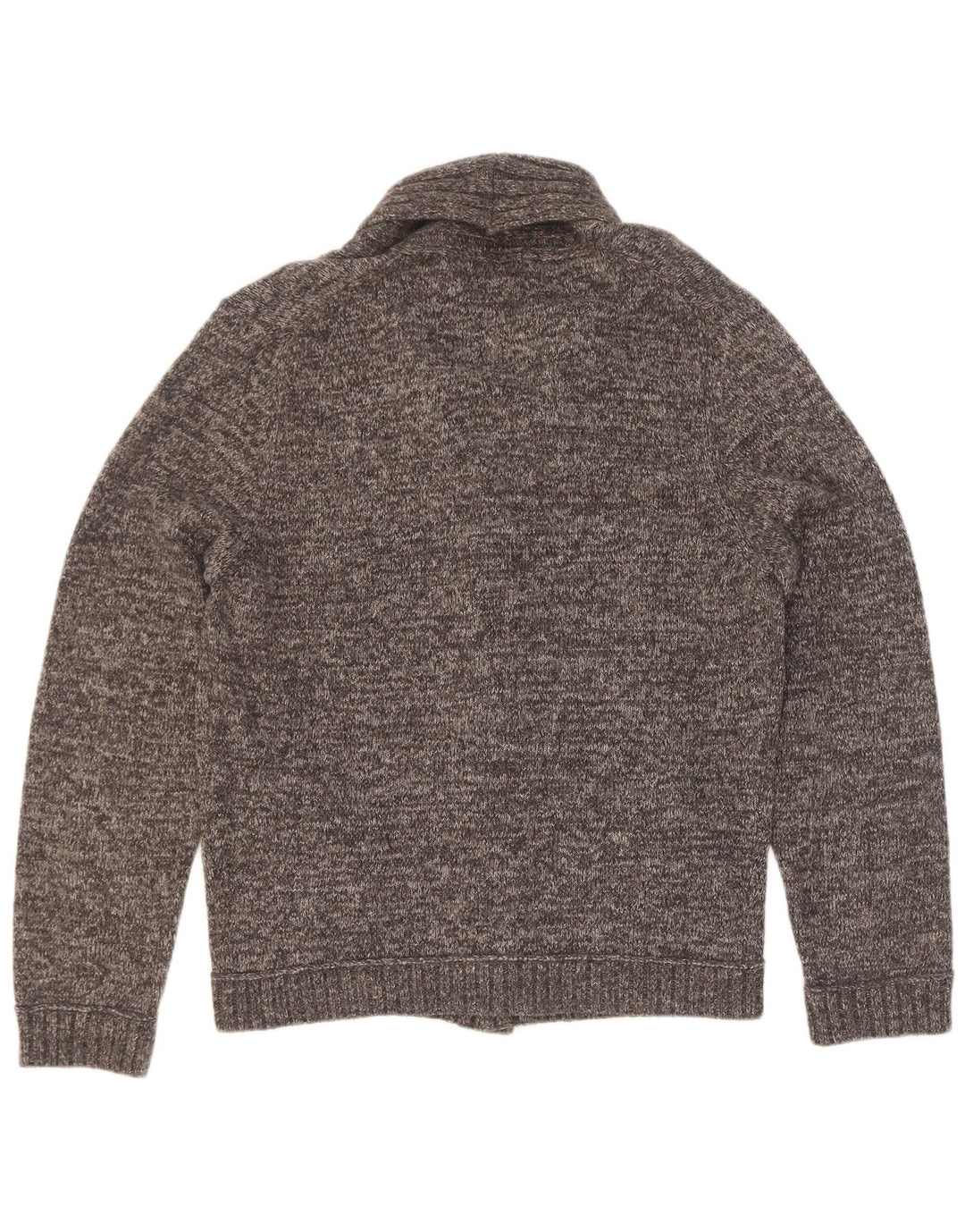 Trussardi Herren-Cardigan-Pullover XL Grau gefleckte Viskose