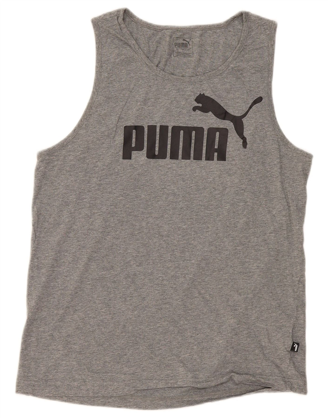 Puma Herren Graphic Vest Top Large Grau Baumwolle