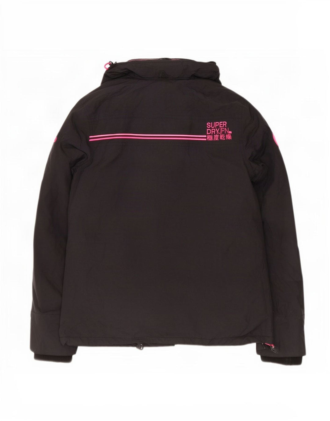 Superdry Damen Windcheater Graphic Windjacke UK 16 Large Schwarz