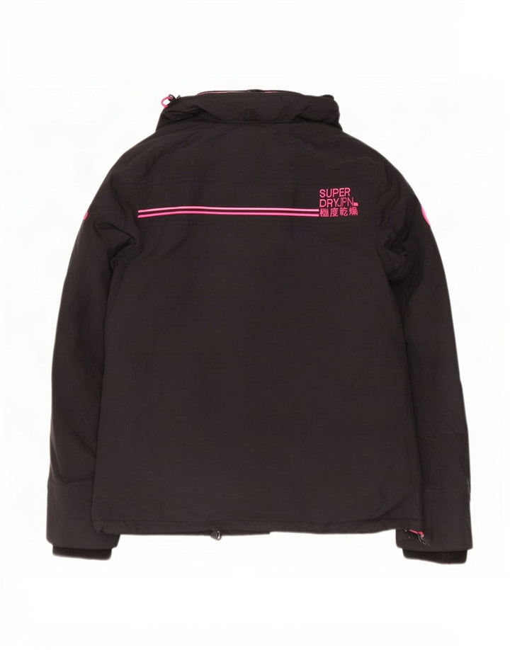 Superdry Damen Windcheater Graphic Windjacke UK 16 Large Schwarz