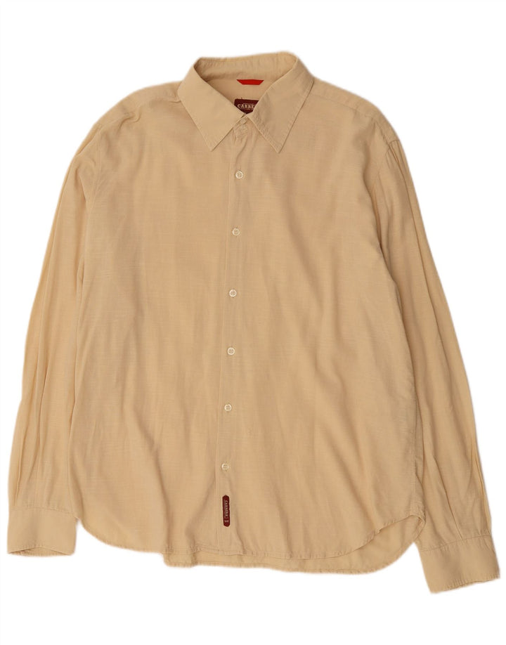 Carrera Herrenhemd 2XL Beige Baumwolle