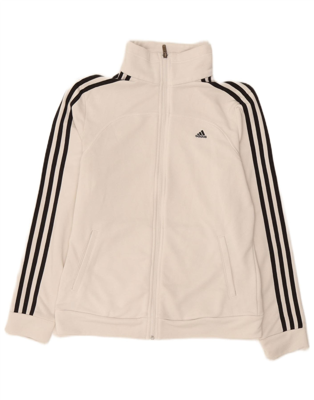 Adidas Damen Climalite Trainingsanzug Top Jacke UK 12/14 Medium Weiß