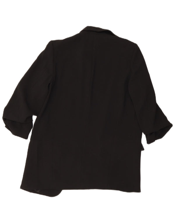Zara Damen-Blazer mit 3/4-Ärmeln, offen, Gr. 10, Größe S, Schwarz, Polyester