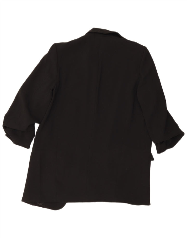 Zara Damen-Blazer mit 3/4-Ärmeln, offen, Gr. 10, Größe S, Schwarz, Polyester