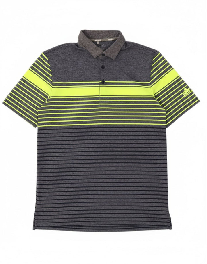 Adidas Herren Poloshirt XS Marineblau gestreift Polyester