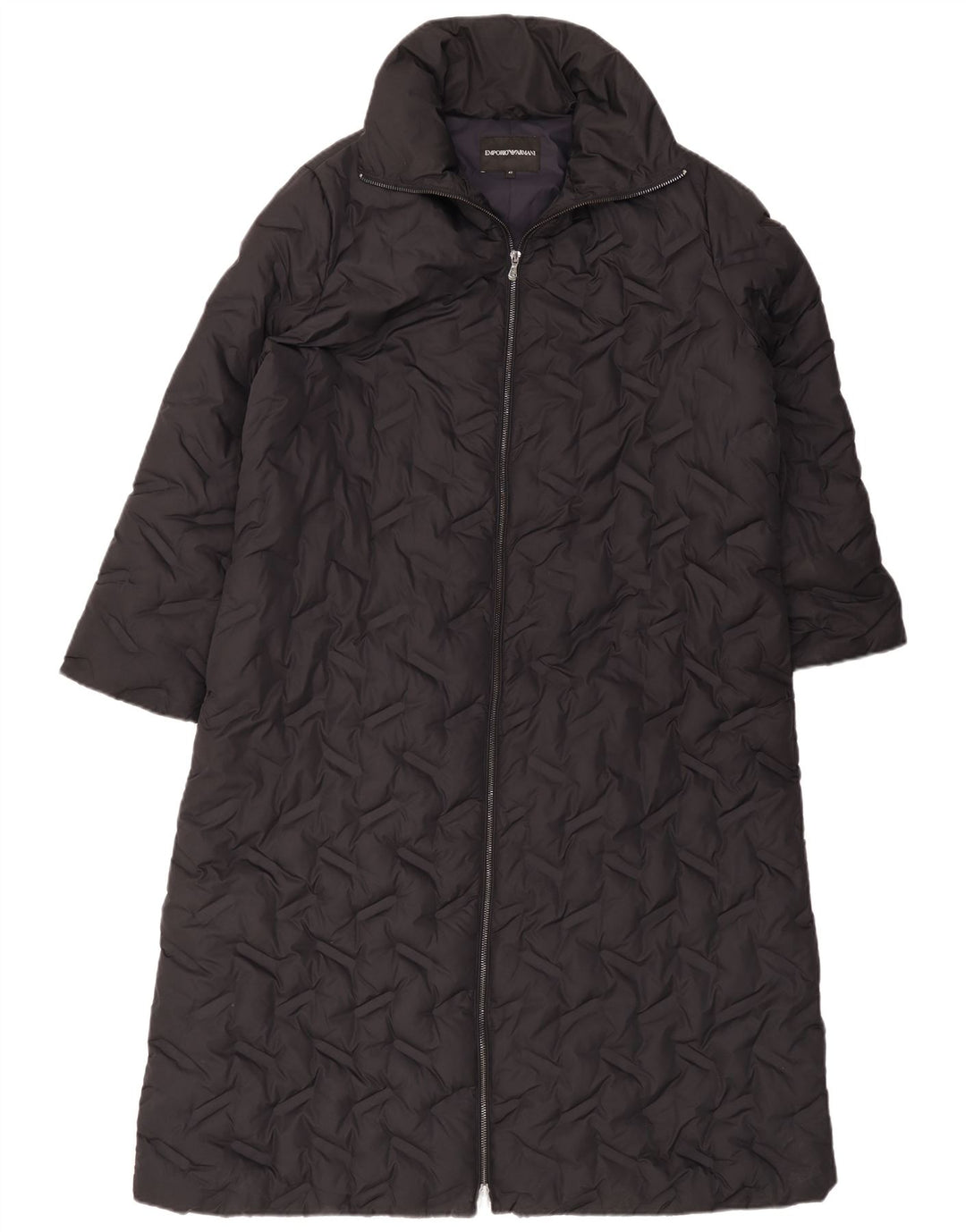 Emporio Armani Damen Steppmantel, gepolstert, IT 42, Mittelschwarz, Polyester