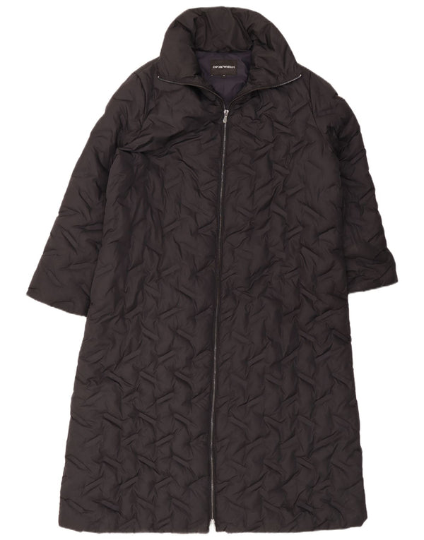 Emporio Armani Damen Steppmantel, gepolstert, IT 42, Mittelschwarz, Polyester