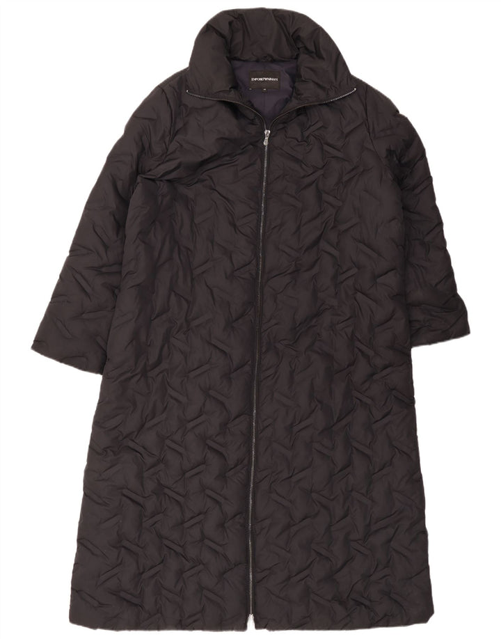 Emporio Armani Damen Steppmantel, gepolstert, IT 42, Mittelschwarz, Polyester