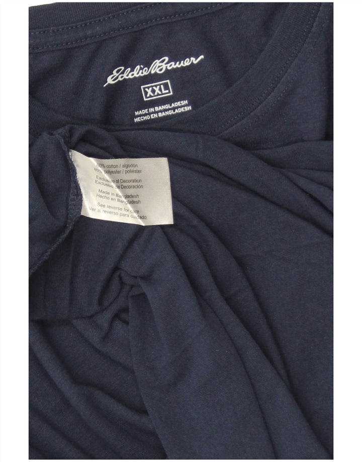 Eddie Bauer Herren T-Shirt Top 2XL Marineblau Baumwolle