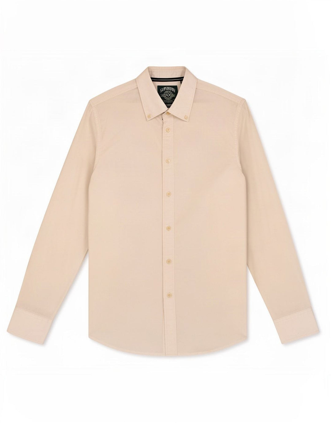 Superdry Damen-Hemd UK 12 aus mittelweißer Baumwolle