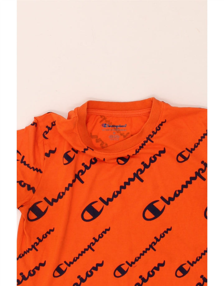 CHAMPION Boys Graphic T-Shirt Top 9-10 Years Medium  Orange Cotton Vintage Champion and Second-Hand Champion from Messina Hembry 