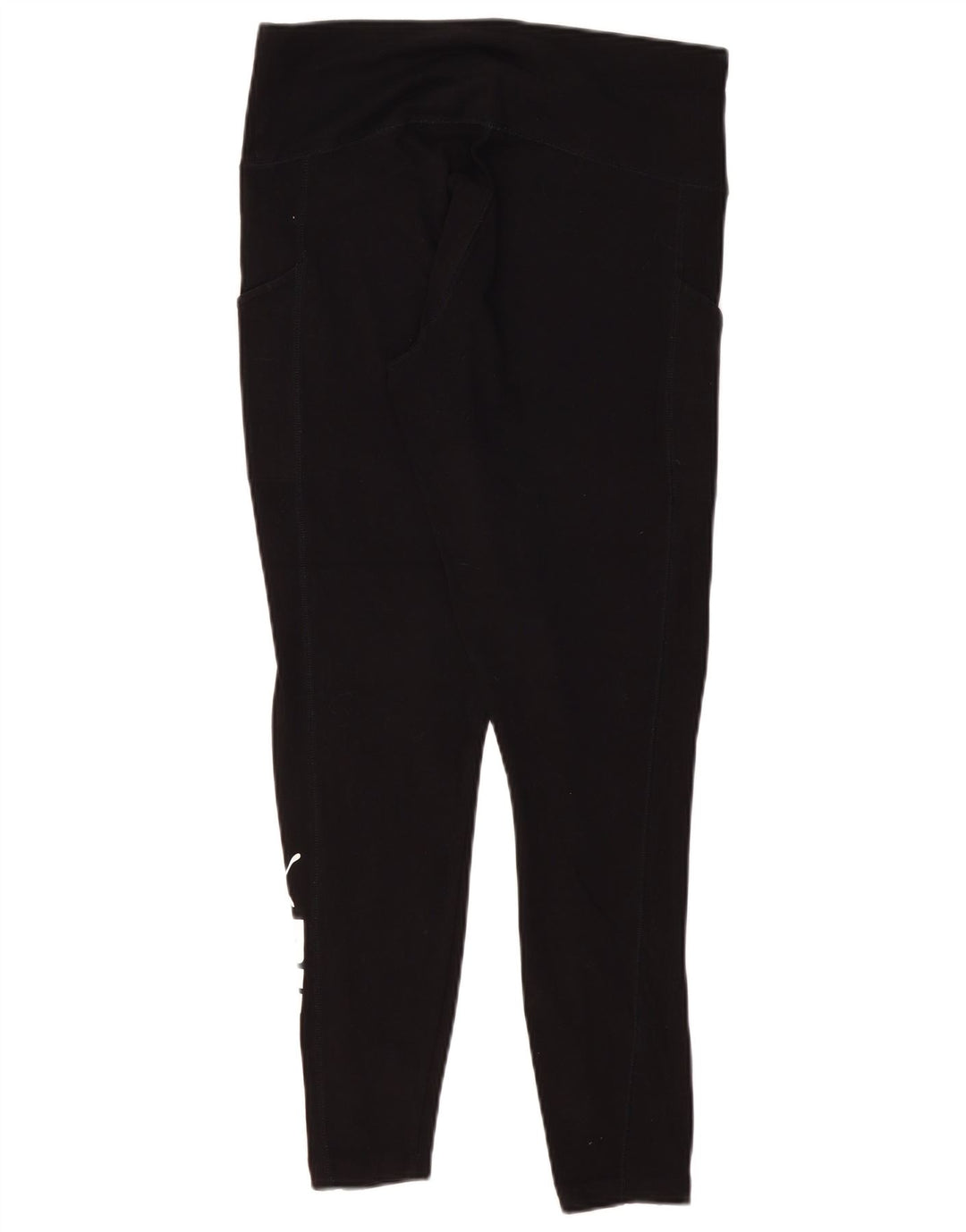 PUMA Damen Graphic Leggings UK 14 Large Schwarz Baumwolle
