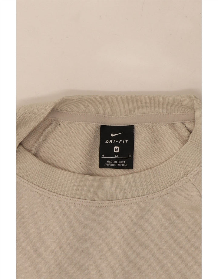 NIKE Damen-Sweatshirt mit übergroßem Crop-Grafikmotiv, Gr. 14, Mittelbeige