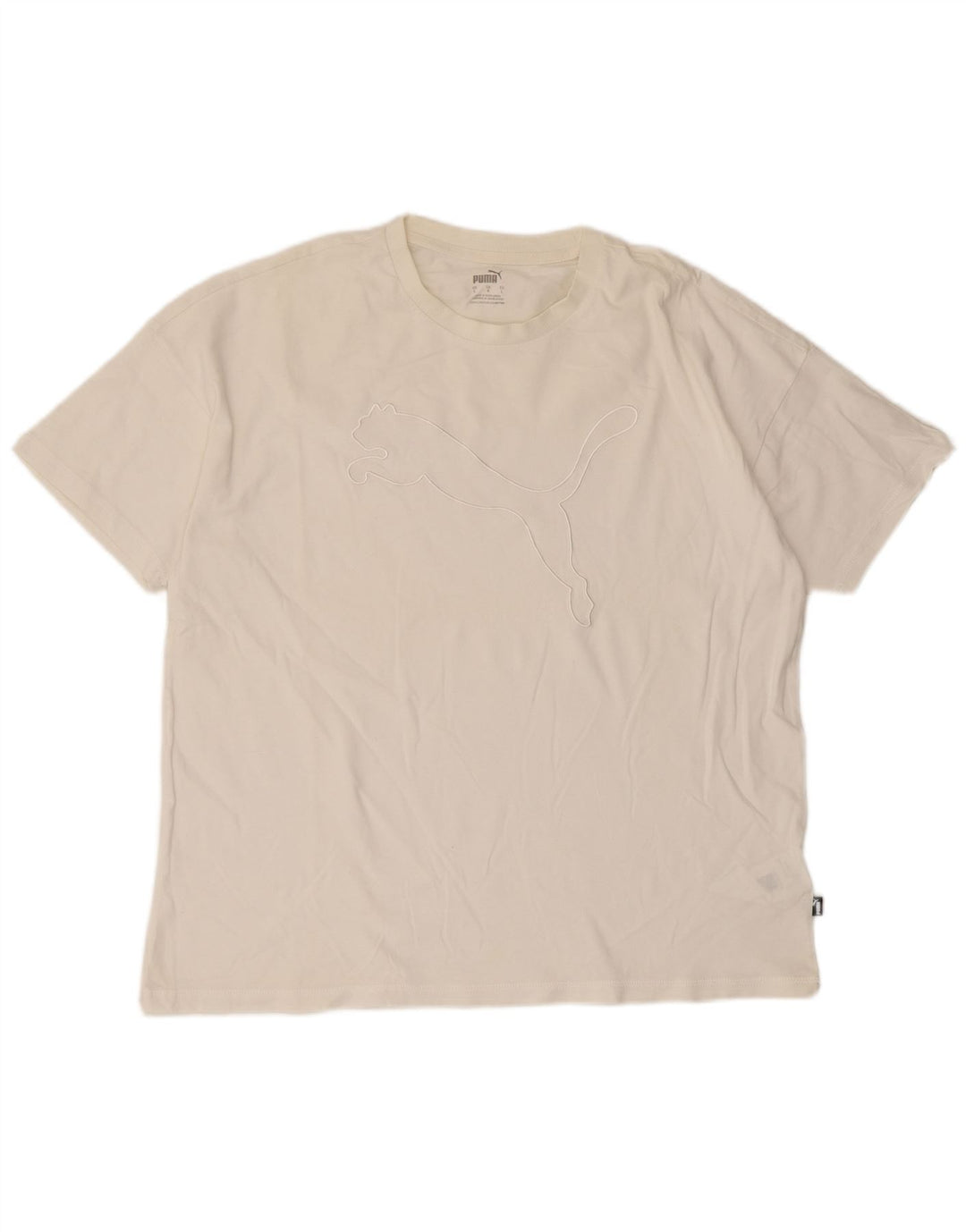 Puma Herren-T-Shirt mit Grafik, groß, aus weißer Baumwolle