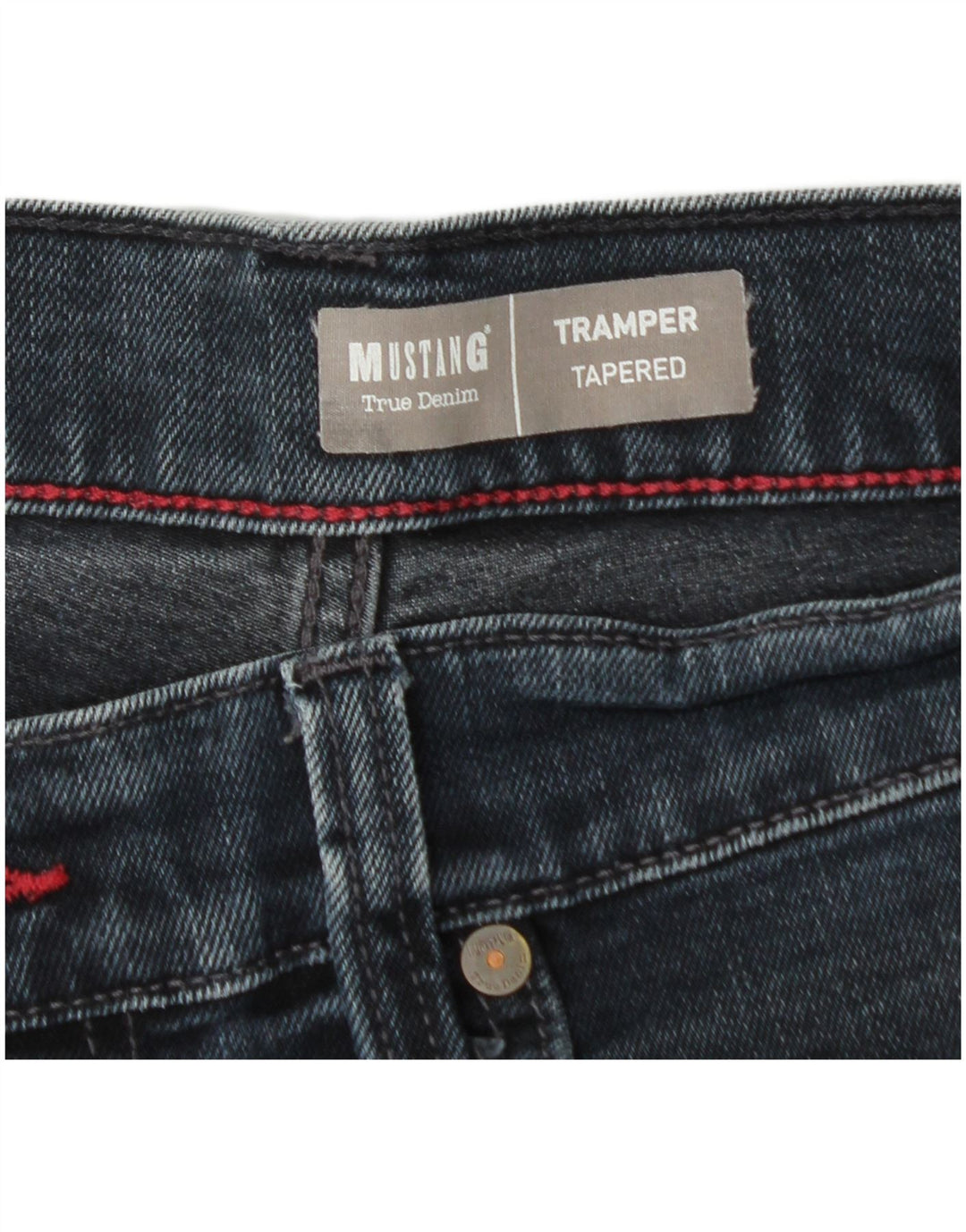 MUSTANG Damen Tramper Slim Fit Tapered-Jeans mit mittlerer Leibhöhe, W34, L32, Blau