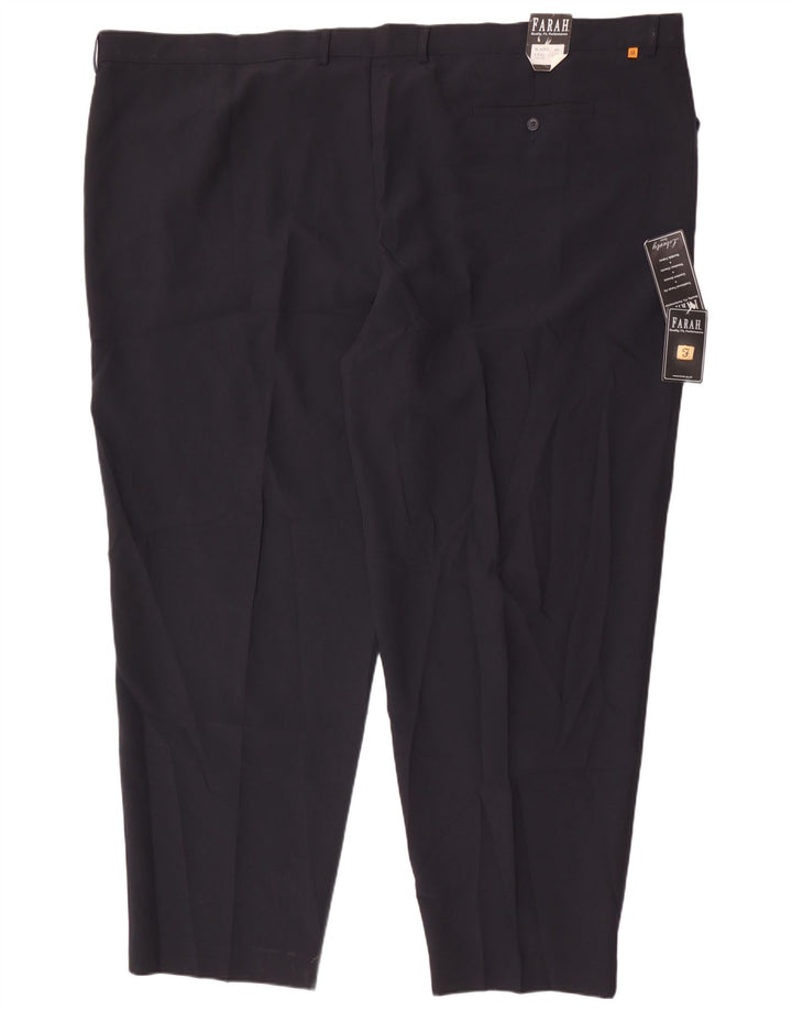 Farah Herren-Freizeithose, gerade, W60, L33, Marineblau, Polyester