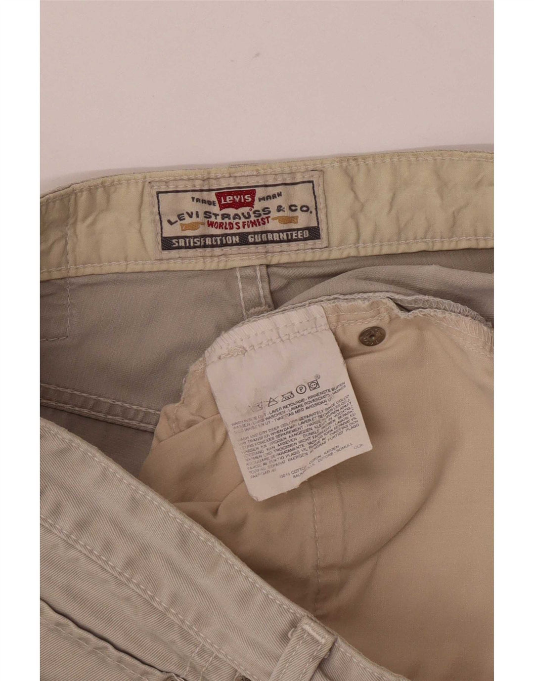 Levi's Herren-Jeansshorts, normal, Größe L, W33, Beige, Baumwolle