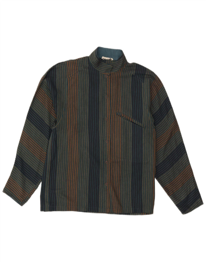 Vintage Damen Hemdbluse UK 16 Groß Mehrfarbig gestreift