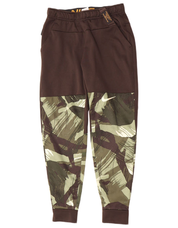 Nike Mens Therma-Fit Tracksuit Trousers Joggers Small Brown Camouflage