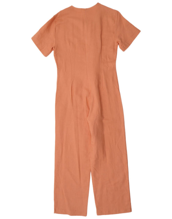 Vintage Damen Overall UK 10 Small Orange
