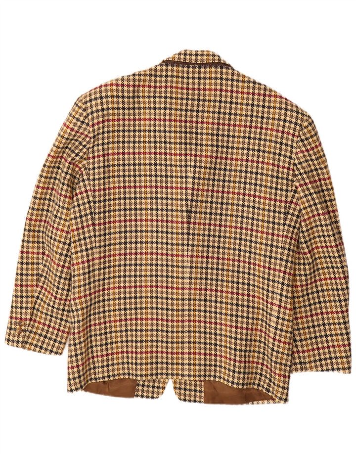 BYBLOS Herren 2-Knopf-Blazerjacke IT 52 XL Beige Hahnentrittwolle