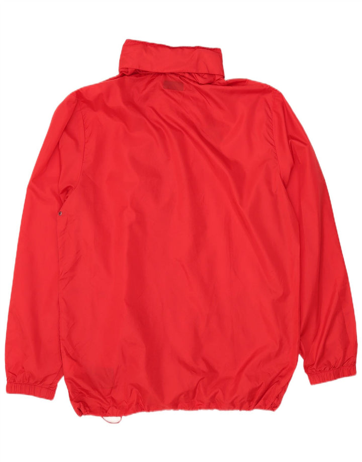 KAPPA Herren-Regenjacke mit Kapuze, UK 42, XL, Rot, Polyester