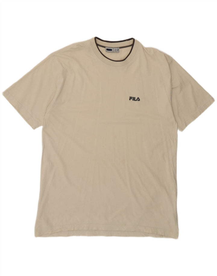 Fila Herren T-Shirt Top XL Beige Baumwolle