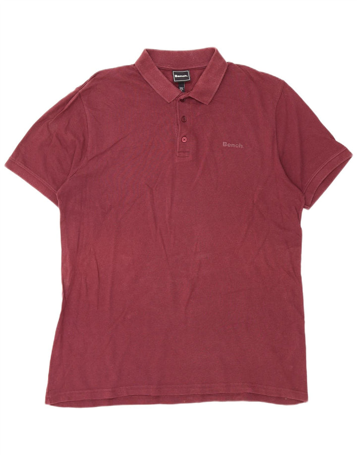 Bench Herren Poloshirt XL Burgund Baumwolle