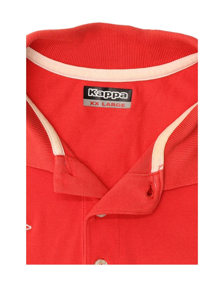 KAPPA Mens Polo Shirt 2XL Red Vintage Kappa and Second-Hand Kappa from Messina Hembry 