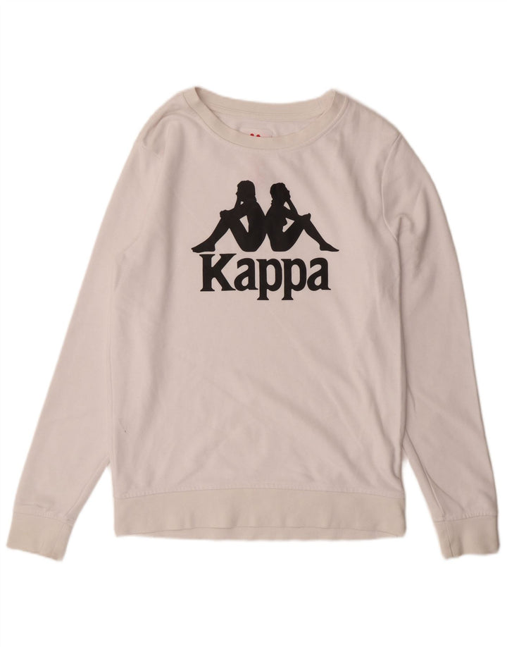 KAPPA Herren-Sweatshirt mit Grafik, mittelweiße Baumwolle