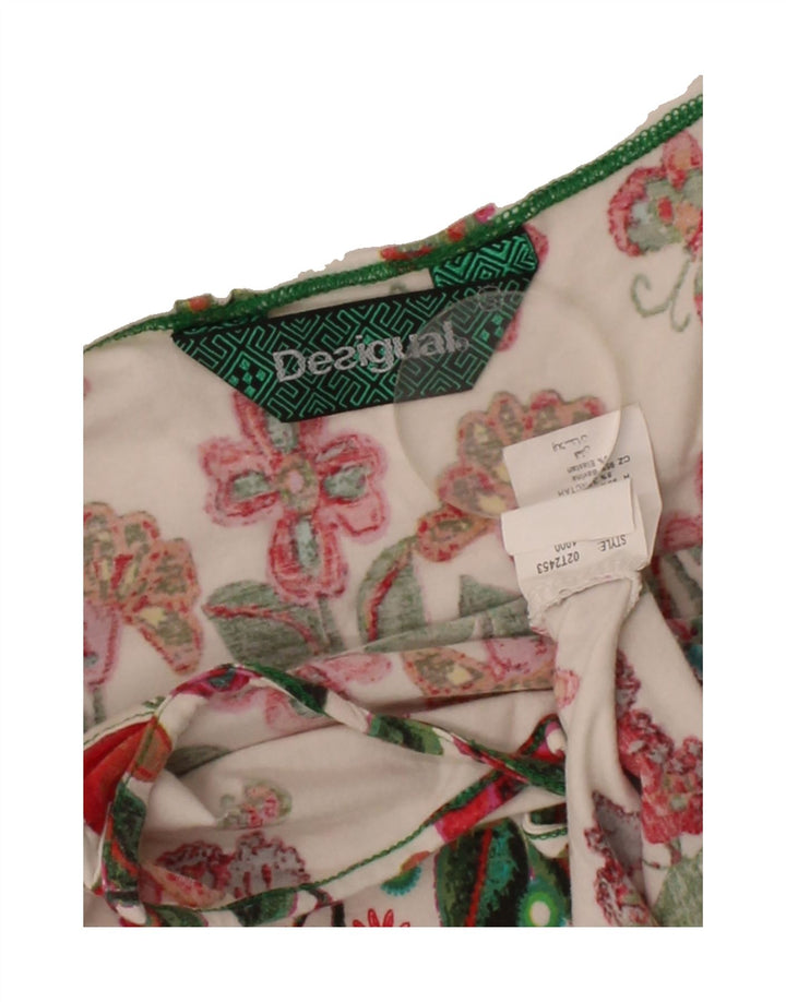 DESIGUAL Womens Halter Top UK 8 Small Multicoloured Floral Cotton Vintage Desigual and Second-Hand Desigual from Messina Hembry 