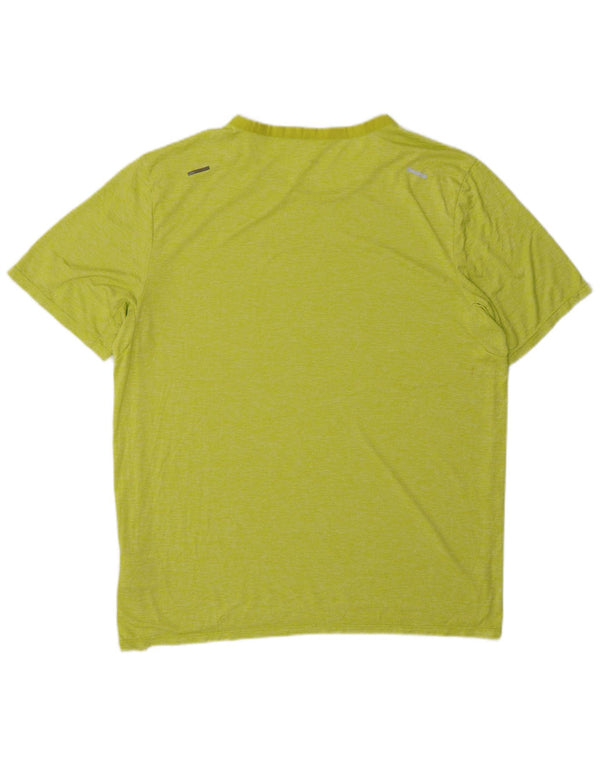Nike Herren-Lauf-T-Shirt-Oberteil, mittelgrün, Polyester, Sport