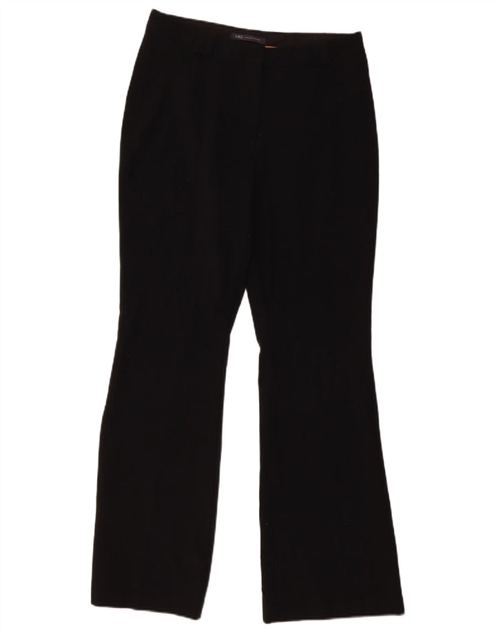 Marks & Spencer Damen Bootcut Freizeithose UK 10 Small W32 L30 Schwarz