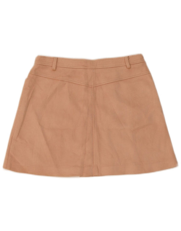 Zara Damen Minirock Medium W28 L15 Beige Polyester