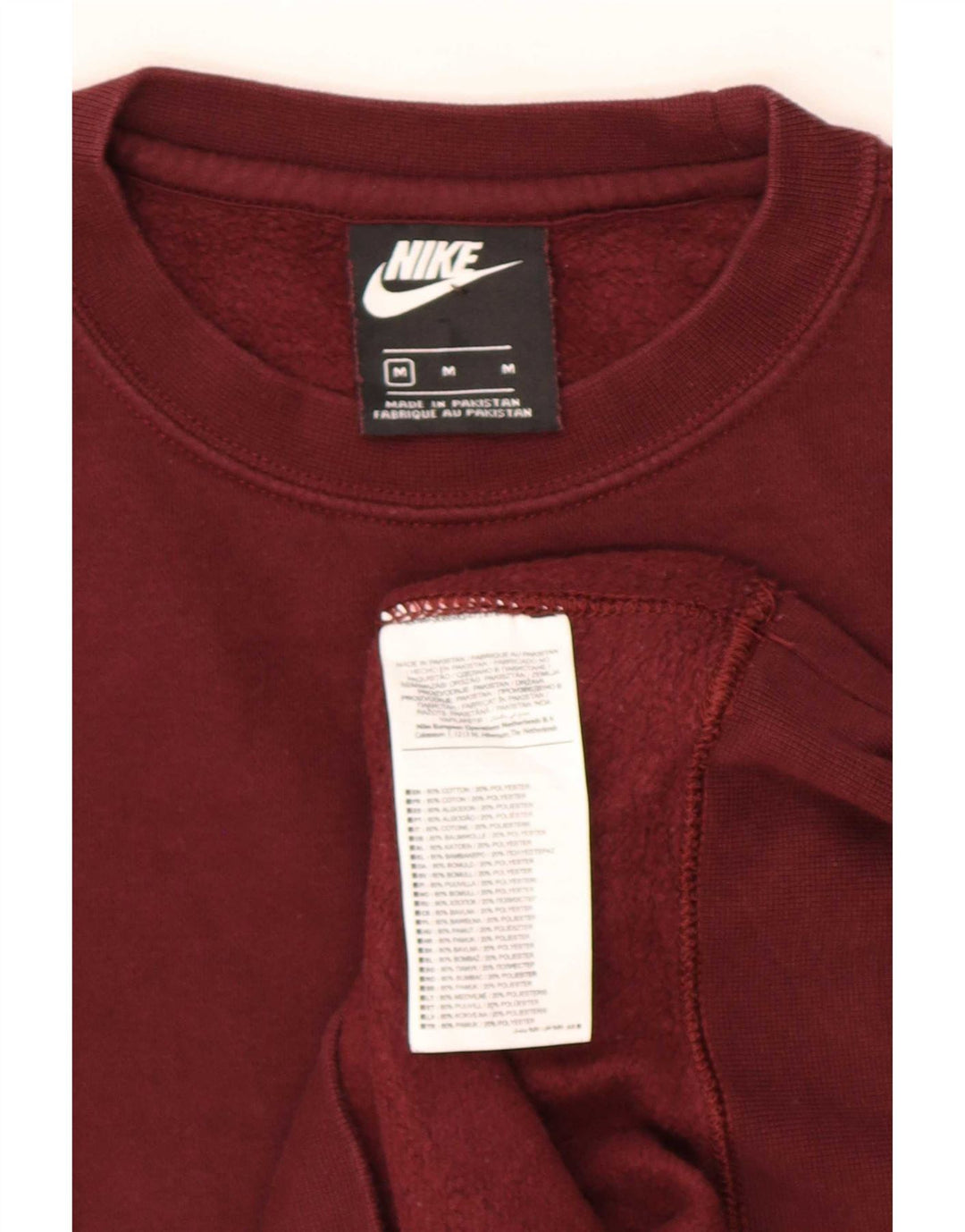Nike Herren-Sweatshirt-Pullover, mittlere Burgunder-Baumwolle