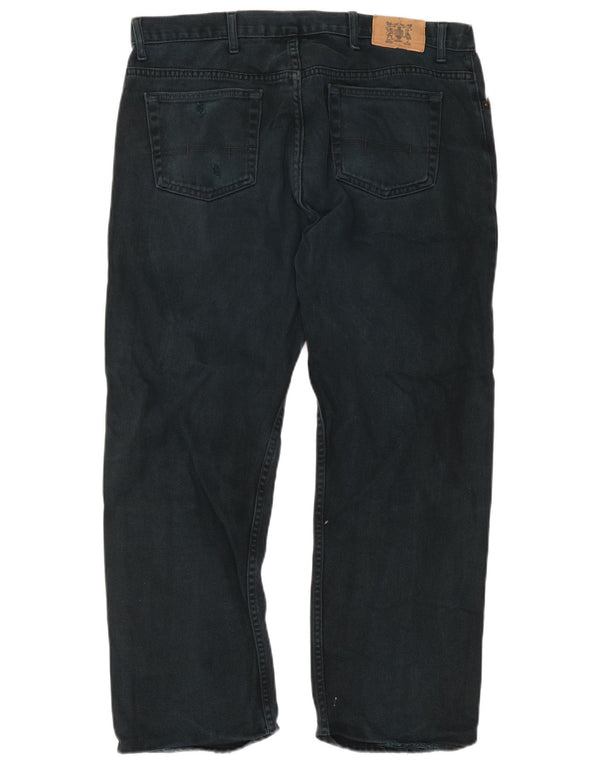 Marks & Spencer Herren Straight Jeans W38 L29 Schwarze Baumwolle