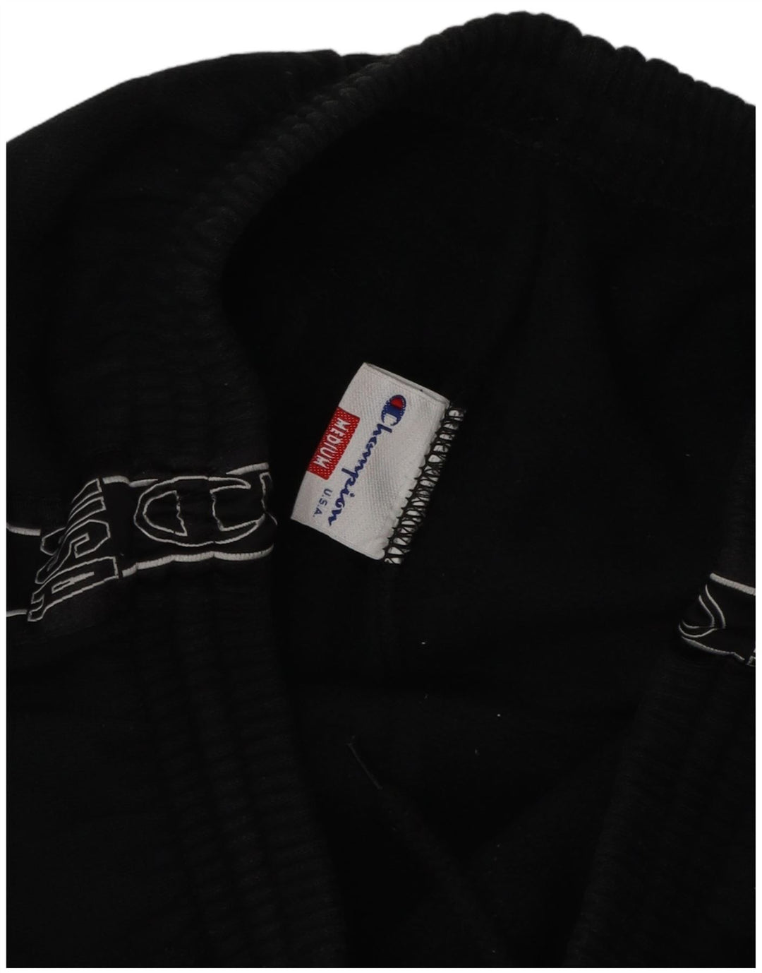 CHAMPION Herren-Trainingshose mit Grafik, mittelschwarze Baumwolle