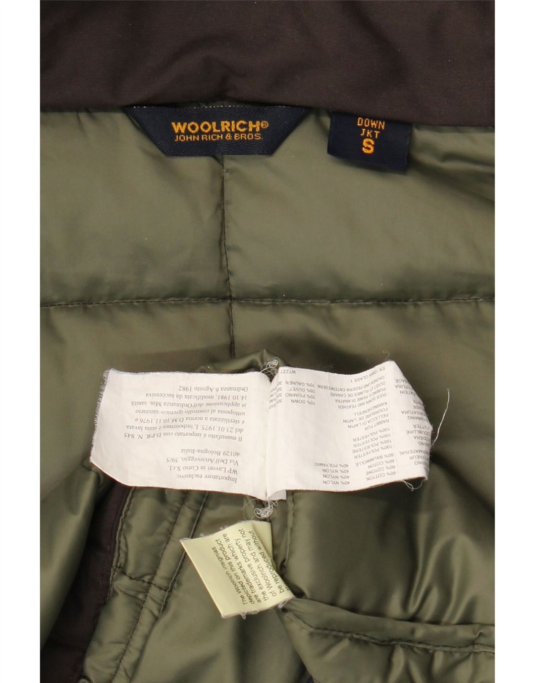 WOOLRICH Womens Oversized Hooded Padded Jacket UK 10 Small Brown Cotton Vintage Woolrich and Second-Hand Woolrich from Messina Hembry 
