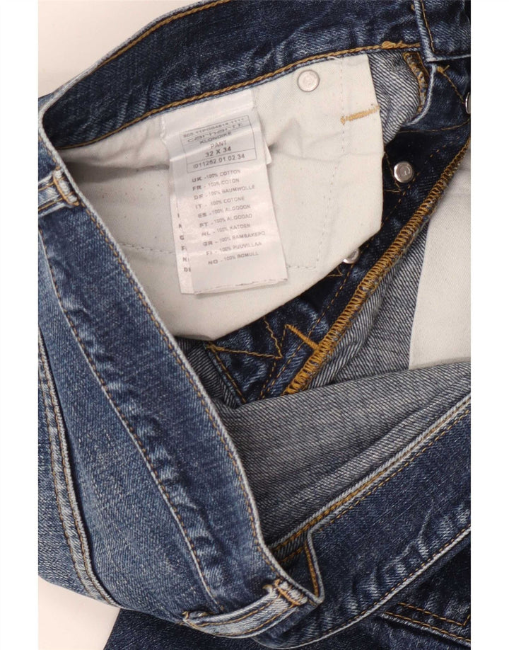 Carhartt Herren Straight Jeans W32 L34 Marineblaue Baumwolle