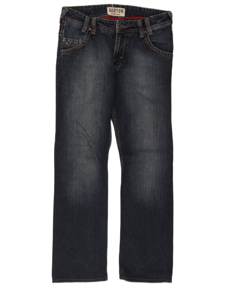 Burton Damen Straight Jeans W32 L30 Marineblaue Baumwolle