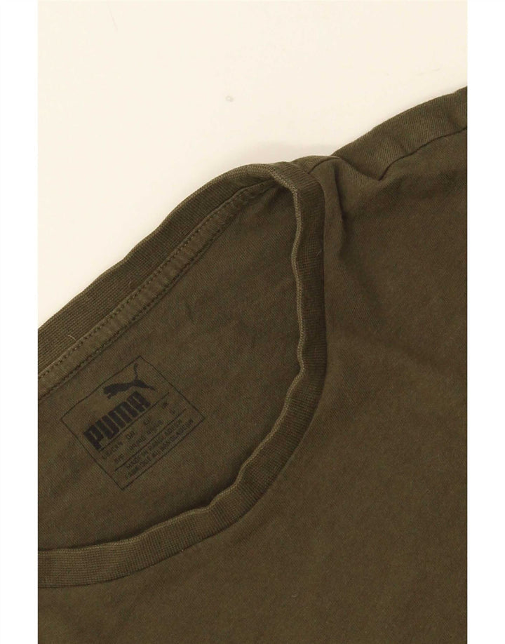Puma Herren T-Shirt mit Grafik, Größe S, Khaki