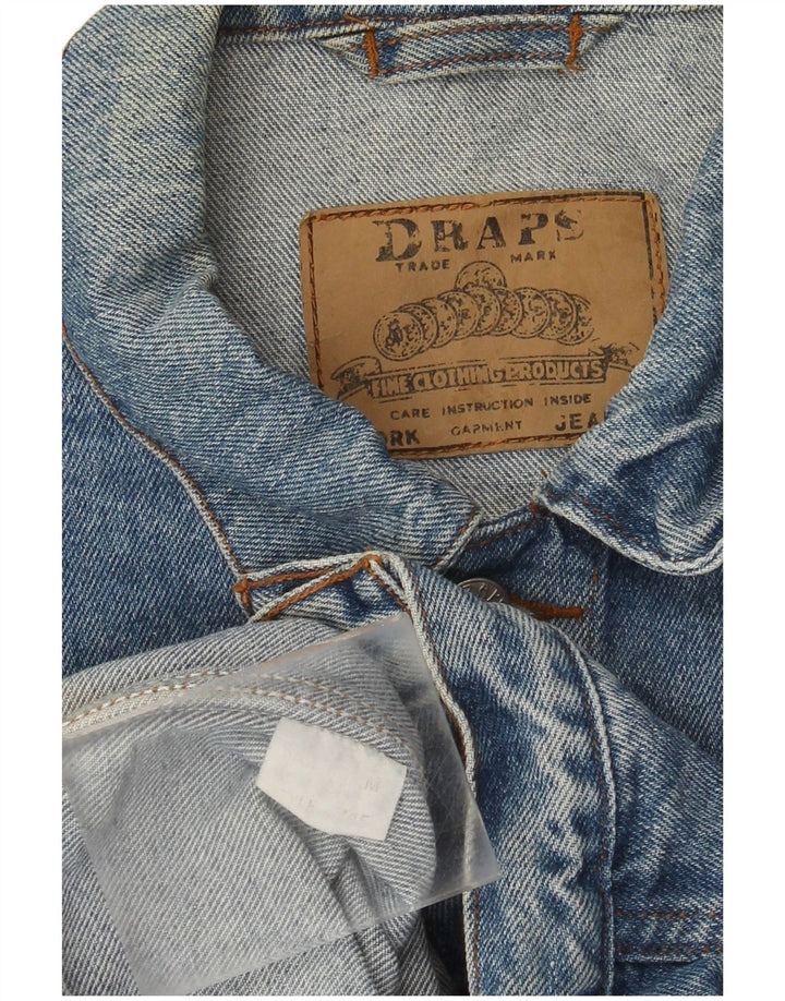 Vintage Damen Übergroße Jeansjacke UK 14 Mittelblau