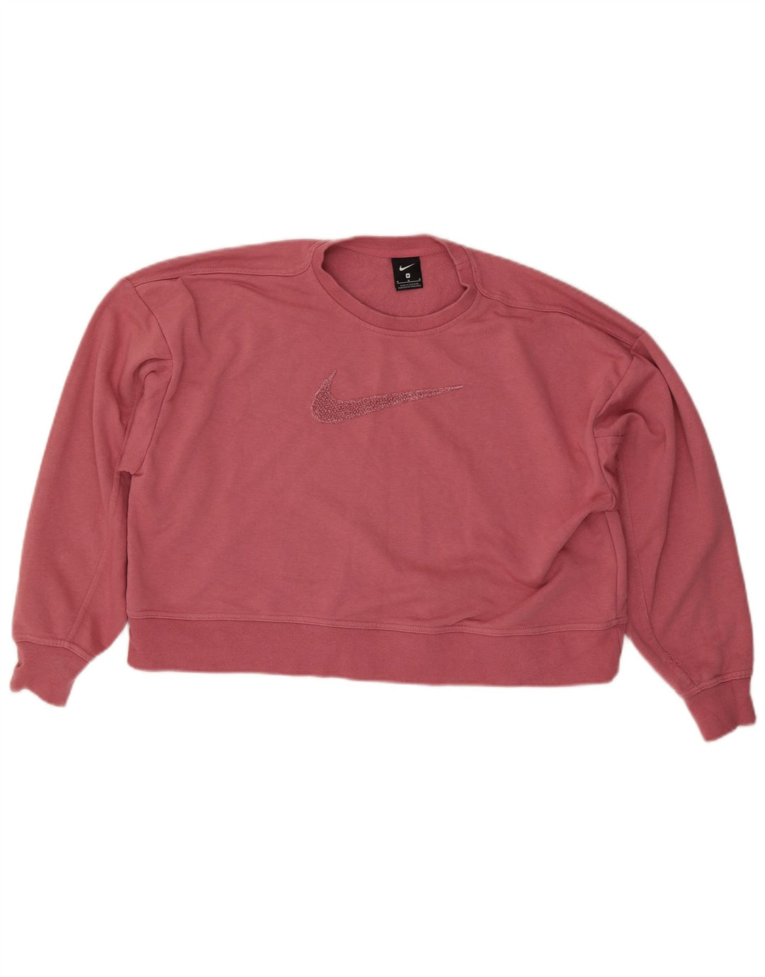 Nike Damen-Sweatshirt mit übergroßem Crop-Grafikmuster, Gr. 14, Mittelrosa