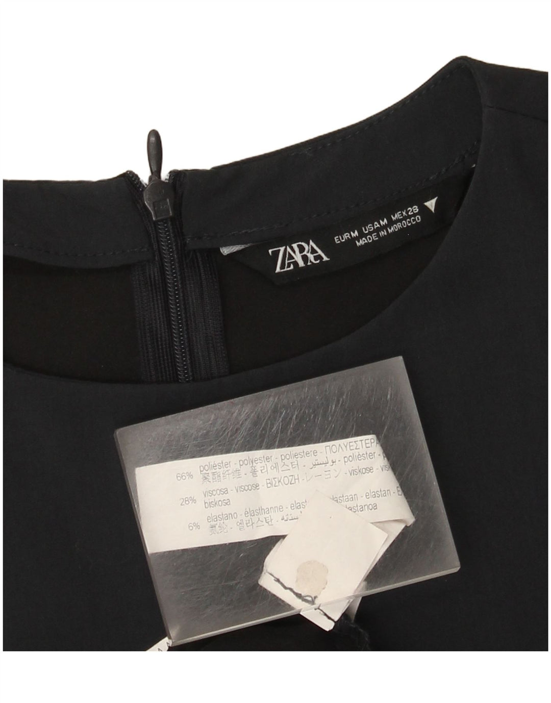 Zara Damen Etuikleid UK 12 Medium Marineblau Polyester