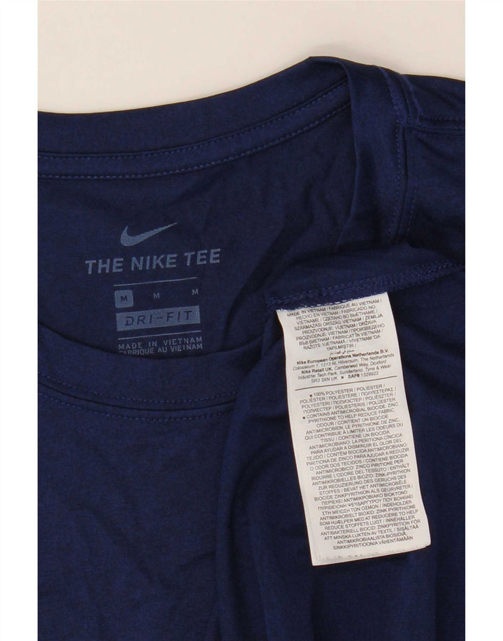 Nike Herren Dri Fit Grafik-T-Shirt-Oberteil Mittelmarineblaues Polyester