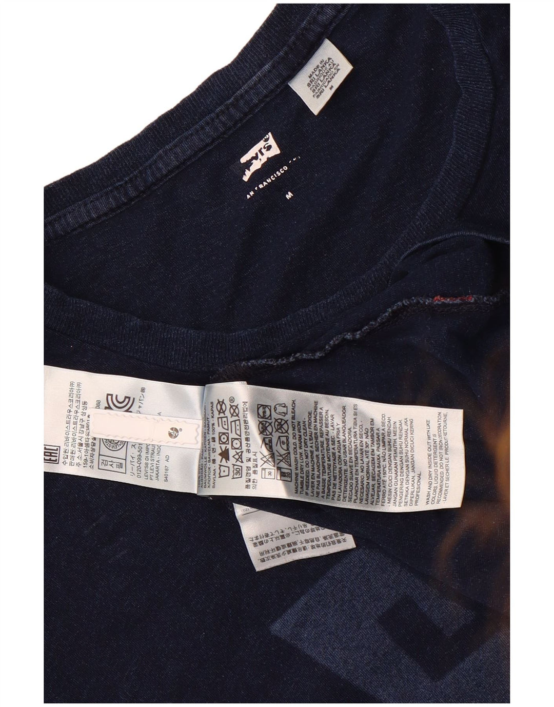 Levi's Herren-T-Shirt mit Grafik, mittelmarineblaue Baumwolle