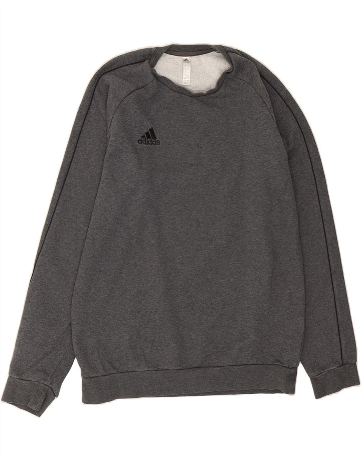 ADIDAS Mens Sweatshirt Jumper Large Grey Cotton Vintage Adidas and Second-Hand Adidas from Messina Hembry 
